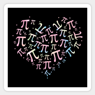 Pi Day Tie Dye Heart Happy Pi Day 3.14 Mathematic Math Teacher Women Girl Mathematics Magnet